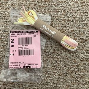 Madewell tie dyed shoe laces